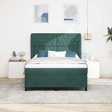  Krevet s opruga kutije Tamnozelena 200 x 140 cm Baršun | shoptok.hr