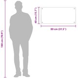  Kuhinjski zid Svijetlo siva 80 x 40 cm Staklo otporno na udarce | shoptok.hr