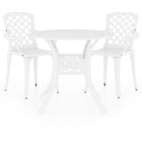  3-dijelni bistro set od lijevanog aluminija bijeli | shoptok.hr