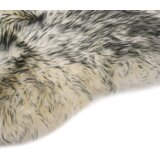  Tepih od ovčje kože 60 x 180 cm tamnosivi prošarani | Eponuda.com