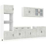  7-dijelni set kuhinjskih ormarića Kalmar konstruiranog drva Siva | Shoptok.si