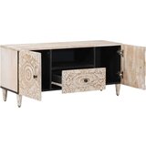 TV ormar s ladicama Bijelo 105 x 33 5 x 46 cm Čvrsto drvo manga - Bijelo | shoptok.hr