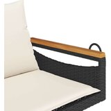  Klupa za ljuljanje s jastucima crna 109x62x40 cm od poliratana | shoptok.hr