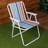 Vilde SET395 set 2 zložljivih kamp stolov 53 × 46,5 × 74 cm, do 110 kg – črtast | Shoptok.si