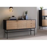 Livetastic ŠIROKA KOMODA, črna, barve hrasta | Shoptok.si
