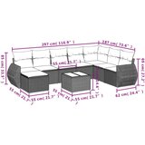 vidaXL 8-dijelni set vrtnih sofa s jastucima smeđi od poliratana | shoptok.hr