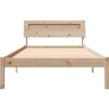 vidaXL krevetna konstrukcija smeđa 90 x 190 cm čvrsta borova drva | shoptok.hr