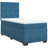 vidaXL Box spring krevet s madracem plavi 90x190 cm baršunasti | shoptok.hr