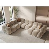 Cosmopolitan Design Bež baršunasti kutna garnitura (s lijevim kutom/u obliku slova "U") Loretto – | shoptok.hr