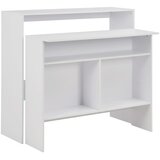  Barski stol s 2 stolne ploče bijeli 130 x 40 x 120 cm | Eponuda.com