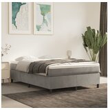  Box spring postelja z vzmetnico svetlo siv 140x190 cm žamet | Shoptok.si