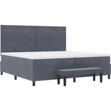  Krevet s opruga kutije Tamno siva 200 x 200 cm Baršun | shoptok.hr