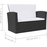  8-dijelna vrtna garnitura od poliratana s jastucima crna | shoptok.hr