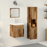 vidaXL Set kupaonskog namještaja 4 pcs Staro drvo 41 x 38.5 x 46 cm Cijene