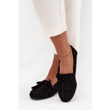 Boto Women's moccasins with fringes and bow black Olivianne | shoptok.hr