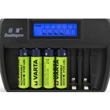 OXE Polnilec baterij AA za 6 kosov, z zaslonom in 8 kosov polnilnih baterij Varta 56706 R6 2100mAh NIMH basic | Shoptok.si