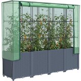 vidaXL Povišena gredica s pokrovom za staklenik 160 x 40 x 153 cm Cijene