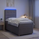  LED okvir za krevet s madracem Sivosmeđa 80 x 200 cm Tkanina | shoptok.hr