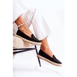 S. BARSKI Openwork Slip-on Women's Espadrilles Black Meredith | shoptok.hr
