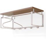 Spinder Design Jeklen stenski obešalnik v naravni barvi/sivorjav s polico 70 cm Rex – Cene