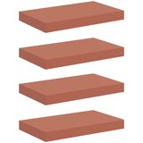  Polica na zidu 4 pcs Crvena 40 x 23,5 x 4 cm Konstruirano drvo | shoptok.hr