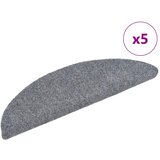  Prostirke za stepenice, samoljepljive, 5 kom, 56x17x3 cm, svijetlo sive, poluokrugle | shoptok.hr