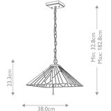 Elstead TF-ALDERLEY-P - Luster na lancu Tiffany ALDERLEY 1xE27/60W/230V | Eponuda.com