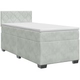  Boxspring krevet s madracem Svjetlosiva 90 x 190 cm Baršun | shoptok.hr
