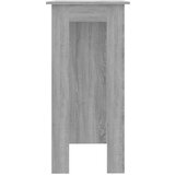 vidaXL Barska miza s polico siva sonoma 102x50x103,5 cm iverna pl. | Shoptok.si