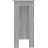 vidaXL Barski stol s policom boja sivog hrasta 102x50x103,5 cm iverica | shoptok.hr