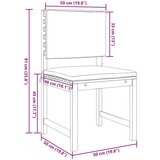  3-delni vrtnarski bistro set z blazinami iz trdnega akacijevega lesa, (22015980) | Shoptok.si