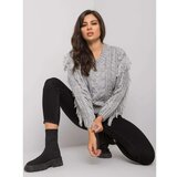 Fashion Hunters rue paris gray sweater with fringes Cene