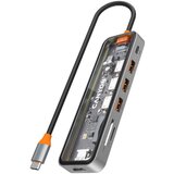 Canyon DS-13, USB-hub, Size: 137.9mm*42.7mm*15mm Weight: 167.5gCable length: 155mm Material: Zinc alloy+Tempered glass+TPE Port: Type-C To | ePonuda.com