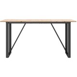  Blagovaonski stol O-oblika 160x80x75 cm od borovine i čelik | shoptok.hr