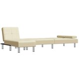  Kutna garnitura na razvlačenje krem 255x140x70 cm umjetna koža | shoptok.hr
