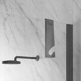 Metaltex Mat crna željezna samoljepljiva kupaonska polica Lava – | shoptok.hr