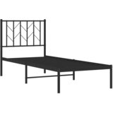  Metalni okvir za krevet s uzglavljem crni 75x190 cm | Eponuda.com