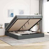 vidaXL Otomanski krevet s madracem tamnosivi 200x200 cm od tkanine | shoptok.hr