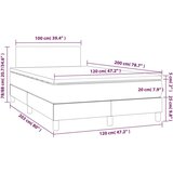  S oprugama i madracem crni 120 x 200cm od tkanine | shoptok.hr