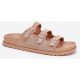 Boto Ladies Slippers With Straps And Buckles Beige Uliri | Shoptok.si
