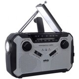 SILVA Schneider SOS 112 vanjski radio UKW (1014), MW (1018) radio za hitne slučajeve funkcija punjenja baterije, ručna obrtaljka, solarni panel, džepna svjetiljka, mogućnost punjenja crna/srebrna | Eponuda.ba