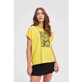 Marisse Cotton Blouse With Yellow Print Cene