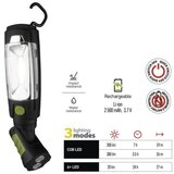  Polnilna LED delovna svetilka 3W COB + 6 LED, 380lm,2500mAh | Shoptok.si
