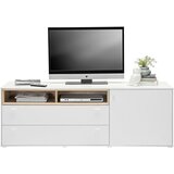 Hom`in NIZKA OMARICA bela, barve hrasta | Shoptok.si