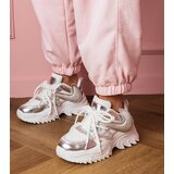 Gemre White sneakers on a chunky sole with rhinestones Albis | shoptok.hr