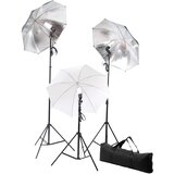  Komplet za fotografski studio sa setom svjetiljki i pozadinom Crna 500 x 300 cm | shoptok.hr