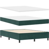  LED Box Spring Krevet Tamnozelena 140 x 200 cm Baršun | shoptok.hr