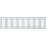  Gabionski uzdignuti krevet 3 pcs Srebrna | shoptok.hr