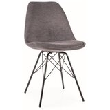  Stolica KEN - Tkanina + metal - tamno siva | shoptok.hr