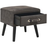 Furnova Nočna omarica žamet 40x35x40 cm siva, (21927638) | Shoptok.si